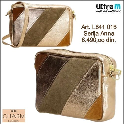 Zenska kožna tašna Charm London Art. L641 016 Anna taupe