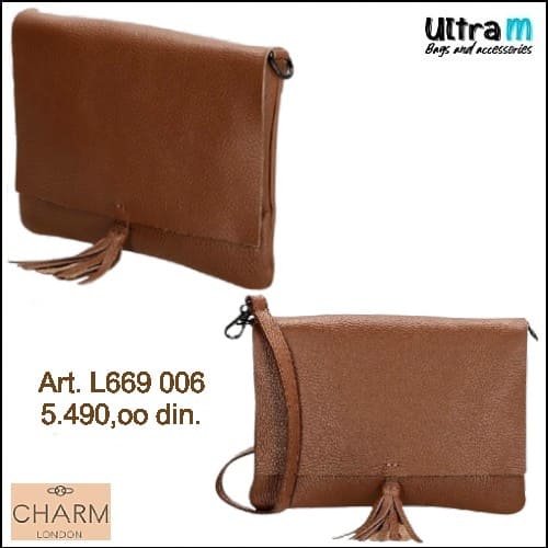 Zenska kožna tašna Charm London Art. L669 006 Anna braon
