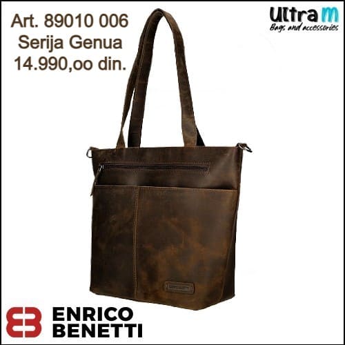 Zenska kožna tašna Enrico Benetti Art. 89010 006 Genua braon