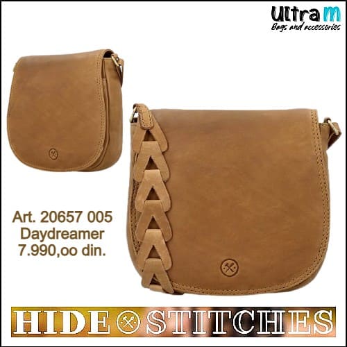 Zenska kožna tašna Hide & Stitches Art. 20657 005 Daydreamer konjak