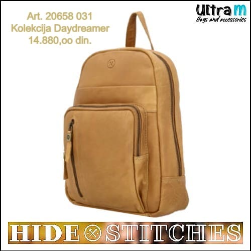 Zenska kožna tašna Hide & Stitches Art. 20658 031 Ranac Daydreamer sand