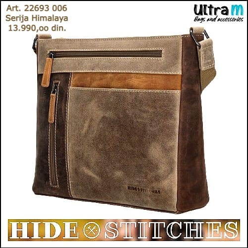 Zenska kožna tašna Hide & Stitches Art. 22693 006 Himalaya braon