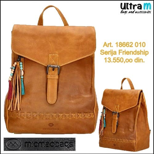 Zenska kožna tašna MICMACBAGS Art. 18662 010 Friendship camel ranac