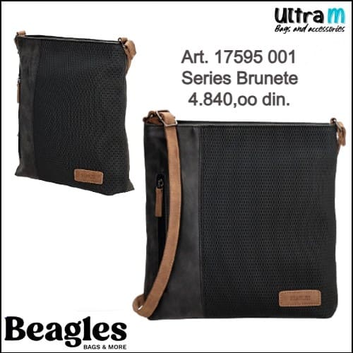 Zenska torba Beagles Art. 17595 001 Brunete crna