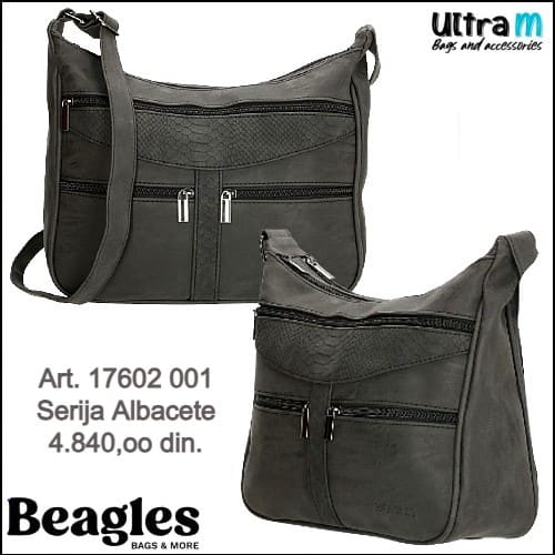 Zenska torba Beagles Art. 17602 001 Albacete crna