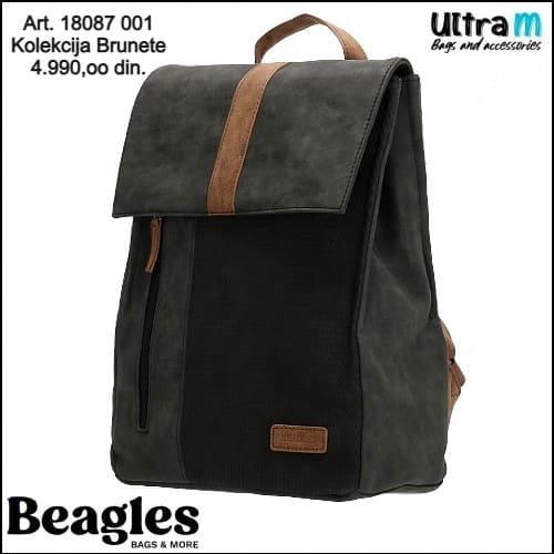 Zenska torba Beagles Art. 18087 001 Ranac Brunete crni