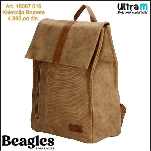 Zenska torba Beagles Art. 18087 016 Ranac Brunete bež