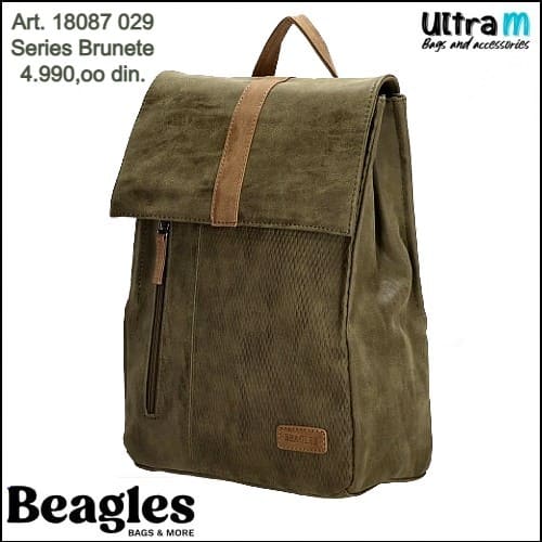 Zenska torba Beagles Art. 18087 029 Ranac Brunete maslinasti