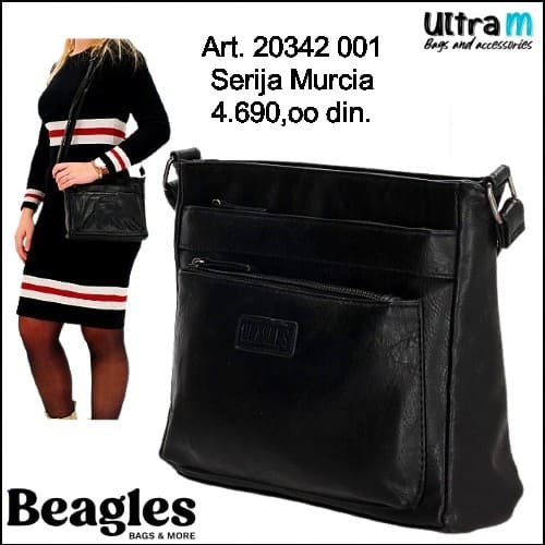 Zenska torba Beagles Art. 20342 001 Murcia crna