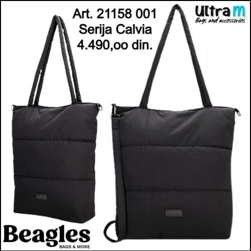 Zenska torba Beagles Art. 21158 001 Calvia crna