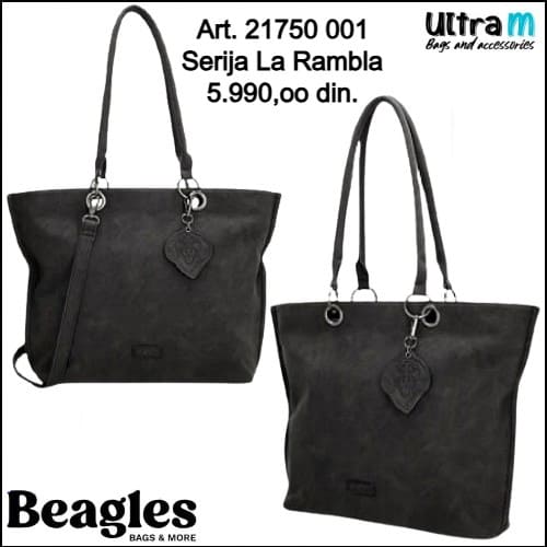 Zenska torba Beagles Art. 21750 001 La Rambla crna