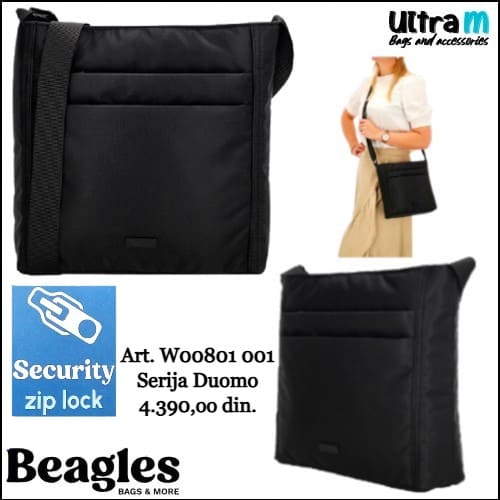 Zenska torba Beagles Art. W00801 001 Duomo crna