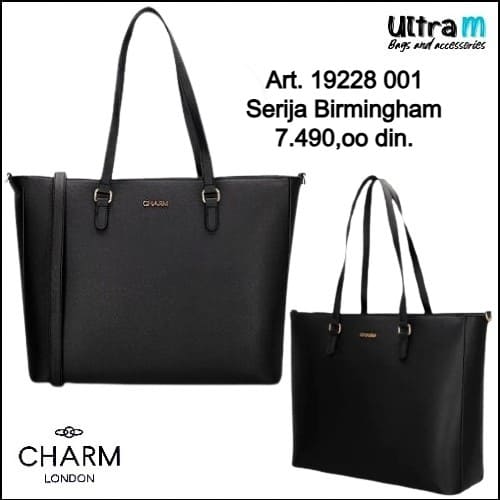 Zenska torba Charm London Art. 19228 001 Birmingham laptop 15.6'' crna