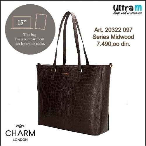 Zenska torba Charm London Art. 20322 097 Midwood laptop 15,6'' braon