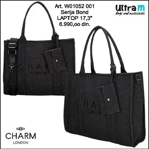 Zenska torba Charm London Art. W01052 001 Bond laptop 17,3''mcrna