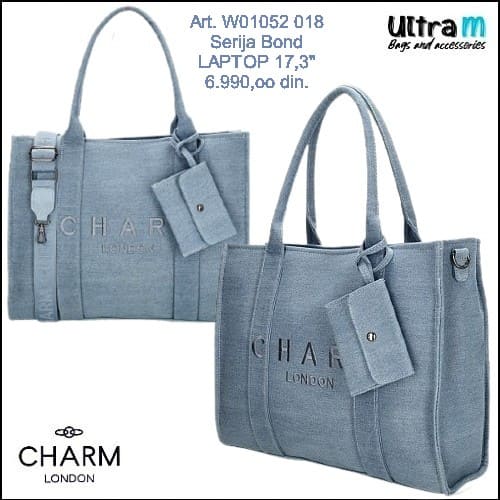 Zenska torba Charm London Art. W01052 018 Bond laptop 17,3'' jeans blue
