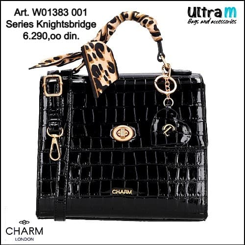 Zenska torba Charm London Art. W01383 001 Knightsbridge crna lak