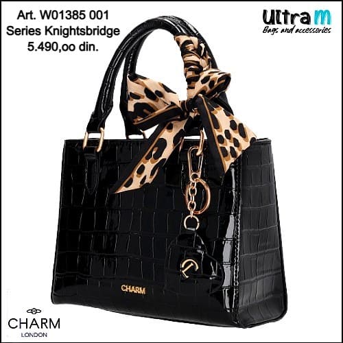 Zenska torba Charm London Art. W01385 001 Knightsbridge crna lak