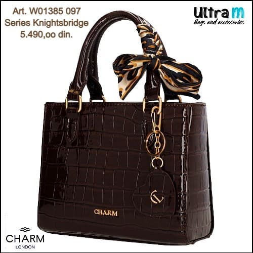 Zenska torba Charm London Art. W01385 097 Knightsbridge braon lak