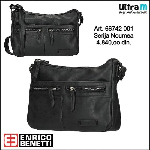 Zenska torba Enrico Benetti Art. 66742 001 Noumea crna