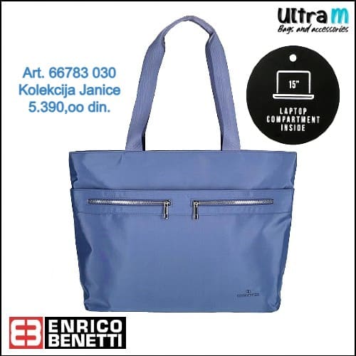 Zenska torba Enrico Benetti Art. 66783 030 Janice laptop 15'' texas plava