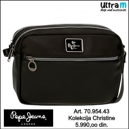 Zenska torba Pepe Jeans London Art. 70.954.43 Christine crna