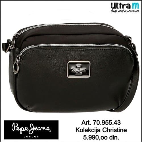 Zenska torba Pepe Jeans London Art. 70.955.43 Christine crna